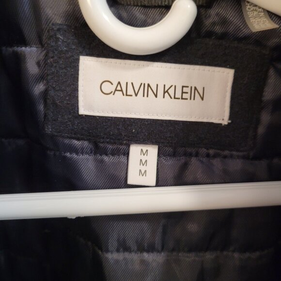 Calvin Klein Wool Blend Bomber Coat - Navy Blue - Men's Medium - Picture 5 of 7